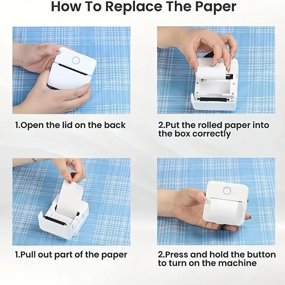 Mini Pocket Printer - Inkless Thermal Printer for Photos & Notes